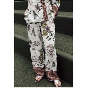 Zara Floral Printed Multicolor Size XL Pants